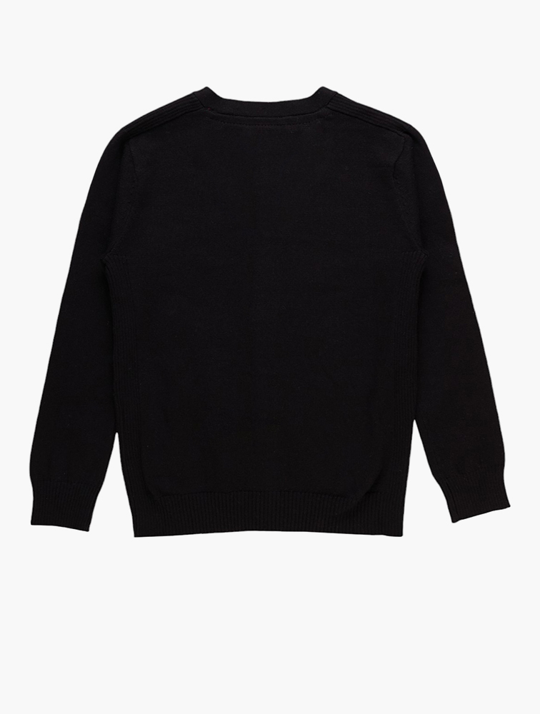 MyRunway | Shop GUESS Kids Black Cardigan With Red Accents